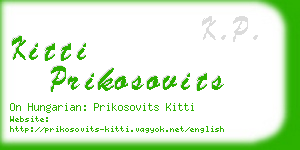 kitti prikosovits business card